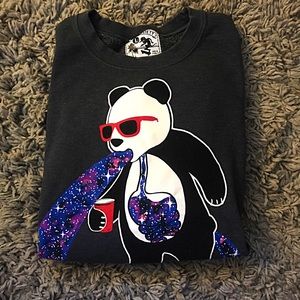 Riot Society Galaxy Panda Crew Neck